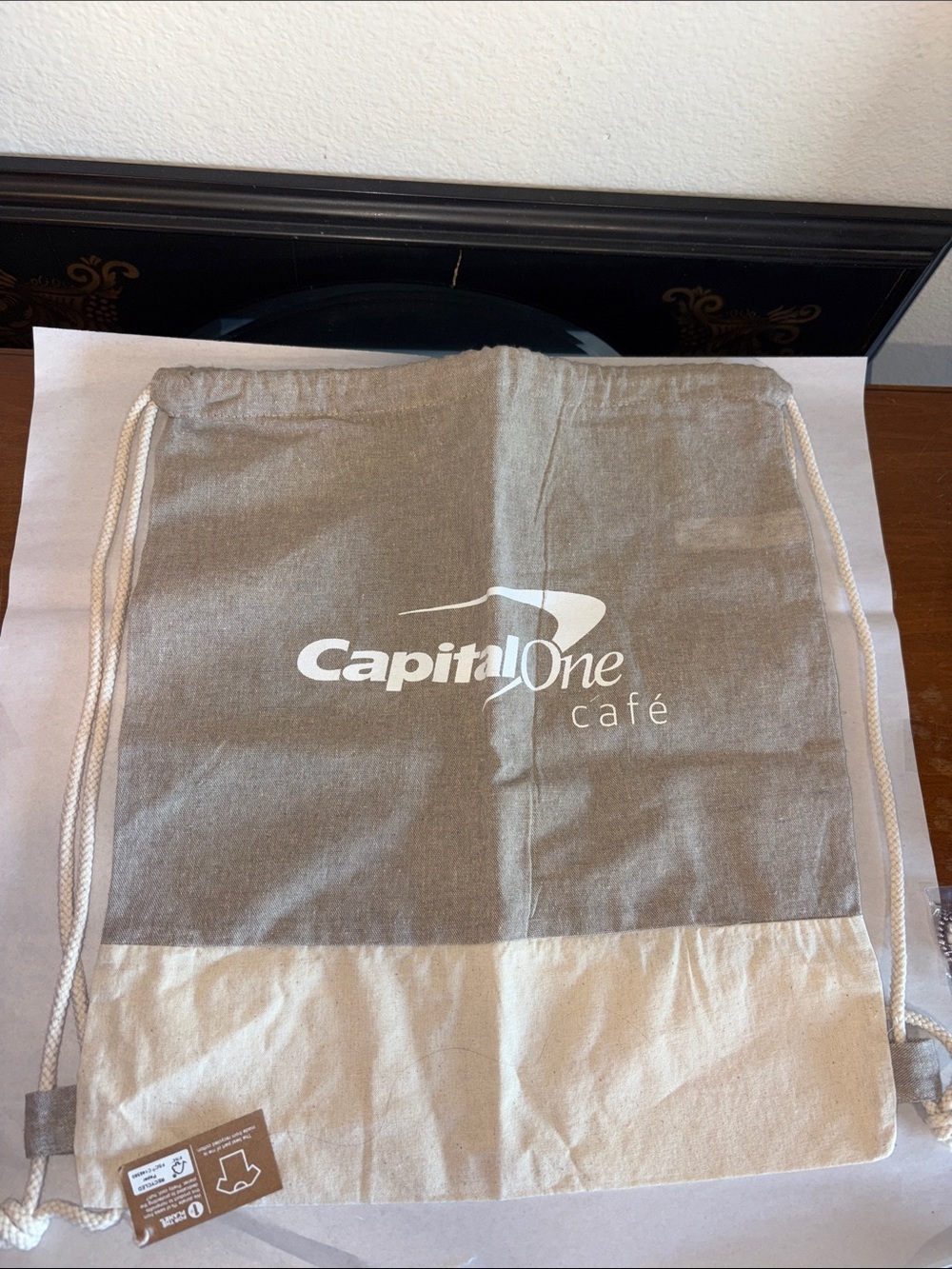 Drawstring bag Capital One Cafe 100% Cotton